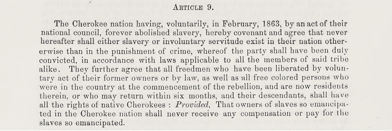 CHEROKEE FREEDMEN/1866 CHEROKEE TREATY RESEARCH - Historical Research ...